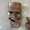 Vintage Set of Oversized Wooden Comedy & Tragedy Masks C.1960s