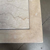 Pair of Vintage Beige Wood & Travertine Side Tables