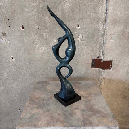 Bronze Statue Signed of Female Diver