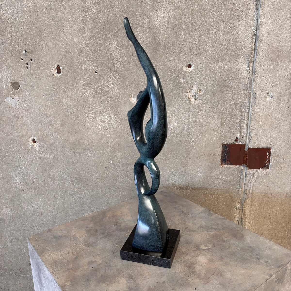 Bronze Statue Signed of Female Diver