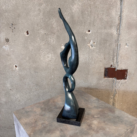 Bronze Statue Signed of Female Diver