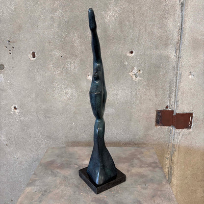 Bronze Statue Signed of Female Diver