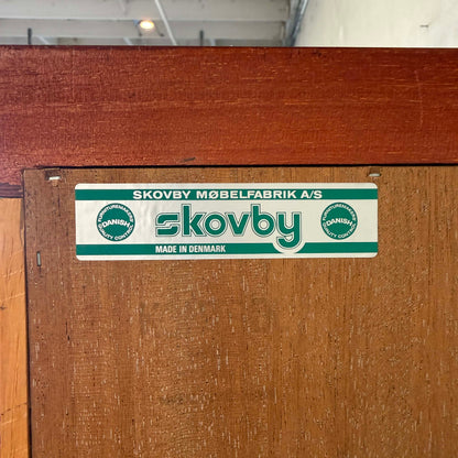 Teak And Rosewood Corner Cabinet By Skovy Denmark 1970's