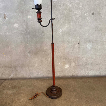 Monterey  Furniture early Floor Lamp with Leather Detail