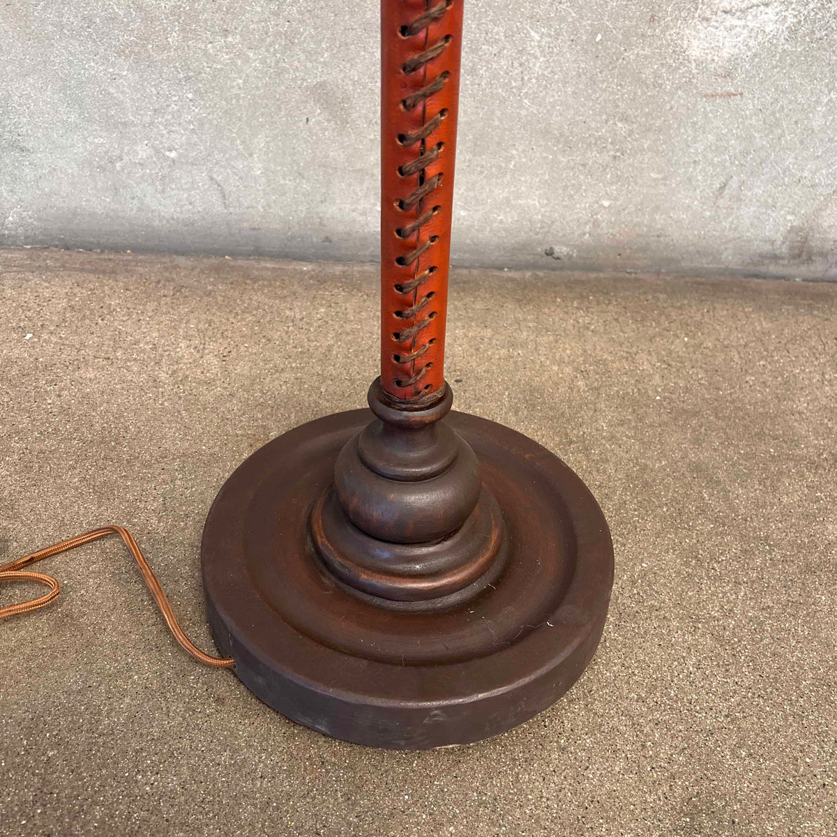 Monterey  Furniture early Floor Lamp with Leather Detail