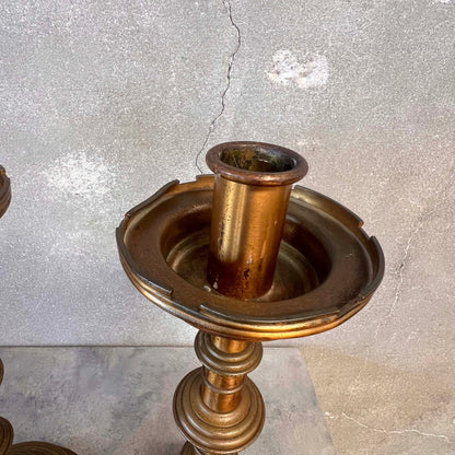 Pair of Large Gorham Brass Candlesticks
