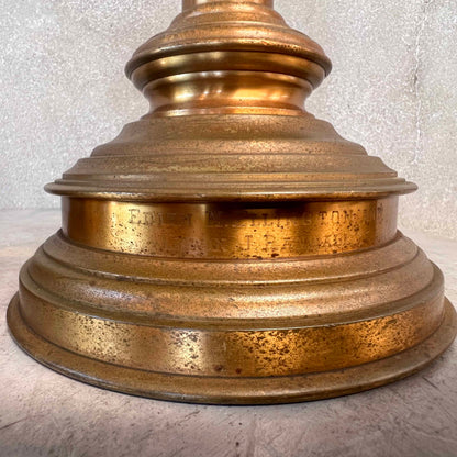 Pair of Large Gorham Brass Candlesticks