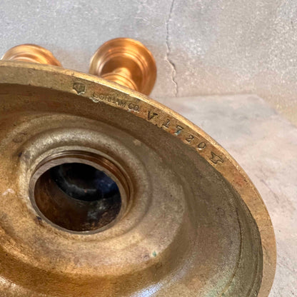 Pair of Large Gorham Brass Candlesticks
