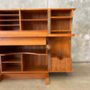 Mid Century Modern Teak Magic Box Desk - No Key