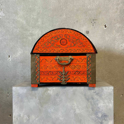 Mid Century Burnt Orange South Asian Chest C. 1960s