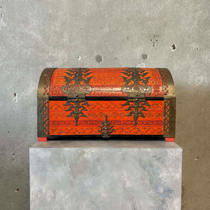 Mid Century Burnt Orange South Asian Chest C. 1960s