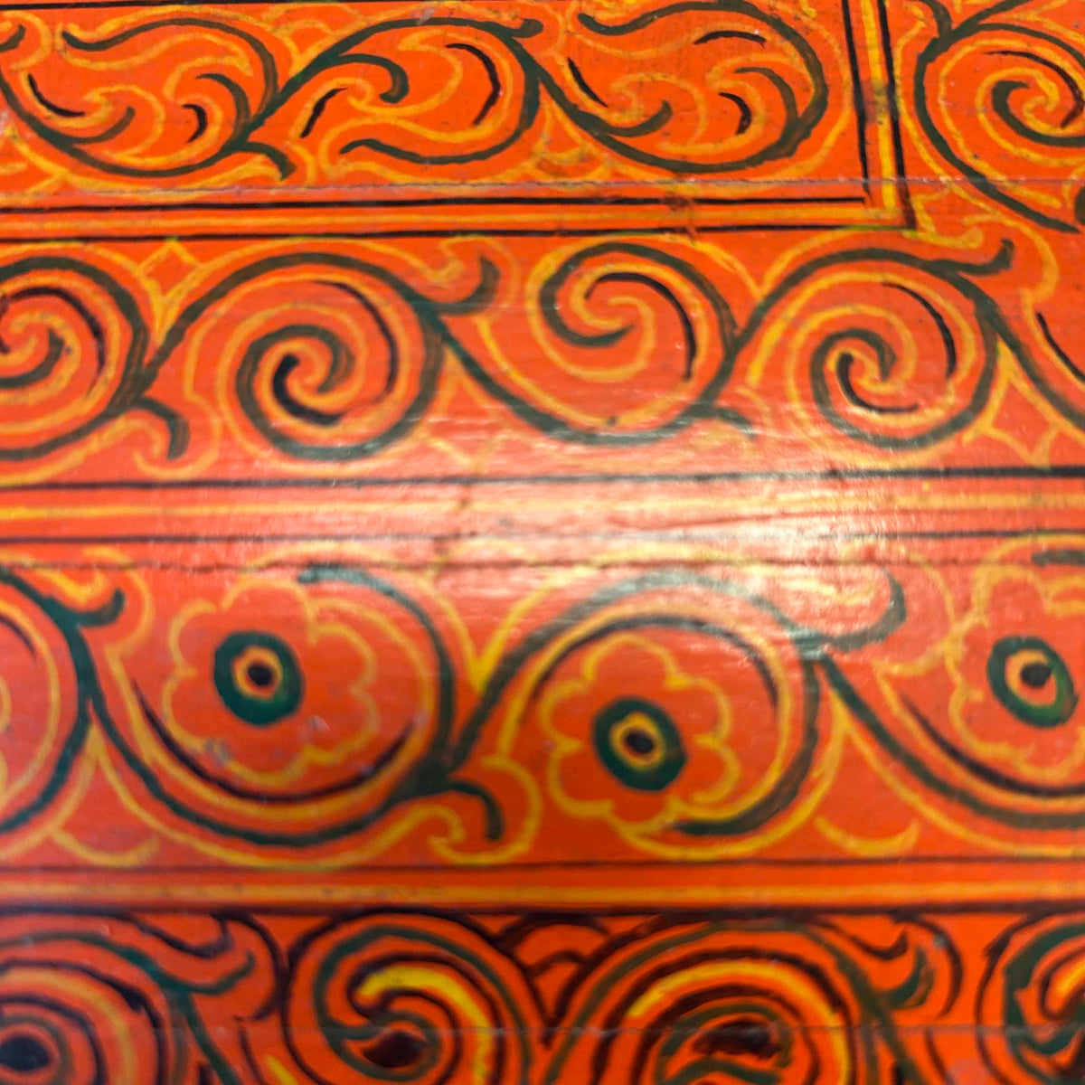 Mid Century Burnt Orange South Asian Chest C. 1960s
