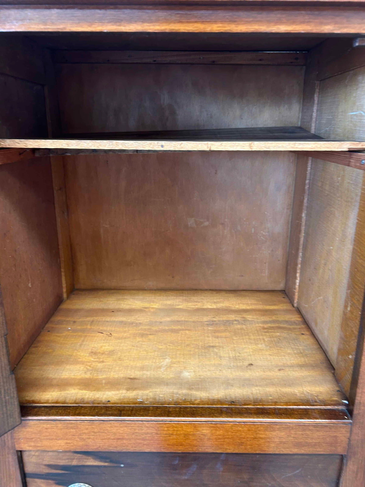 Antique Early 20th Century Armoire Wardrobe w/ Mirror - Comes w/ Key