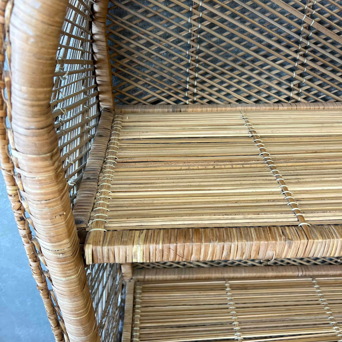 Vintage Wicker Shelving