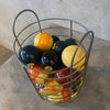 Basket w/ Vintage Pool Balls