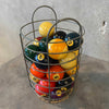 Basket w/ Vintage Pool Balls