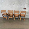 Mid Century Modern Set of Four Folding Game Table Chairs