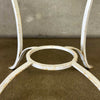Vintage Iron & Glass Dining Table With Four Chairs