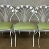 Vintage Iron & Glass Dining Table With Four Chairs