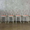 Set of 4 Vintage Ice Cream Parlor Chairs Wrought Iron