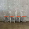 Set of 4 Vintage Ice Cream Parlor Chairs Wrought Iron
