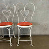 Set of 4 Vintage Ice Cream Parlor Chairs Wrought Iron