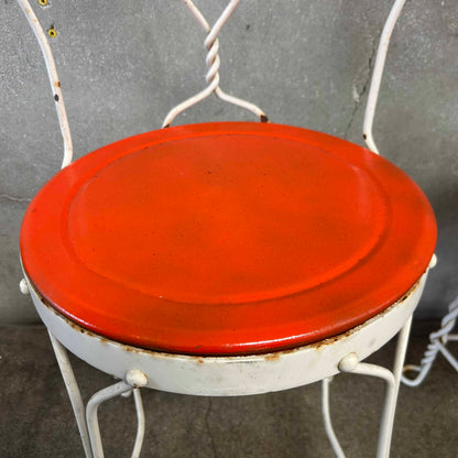 Set of 4 Vintage Ice Cream Parlor Chairs Wrought Iron