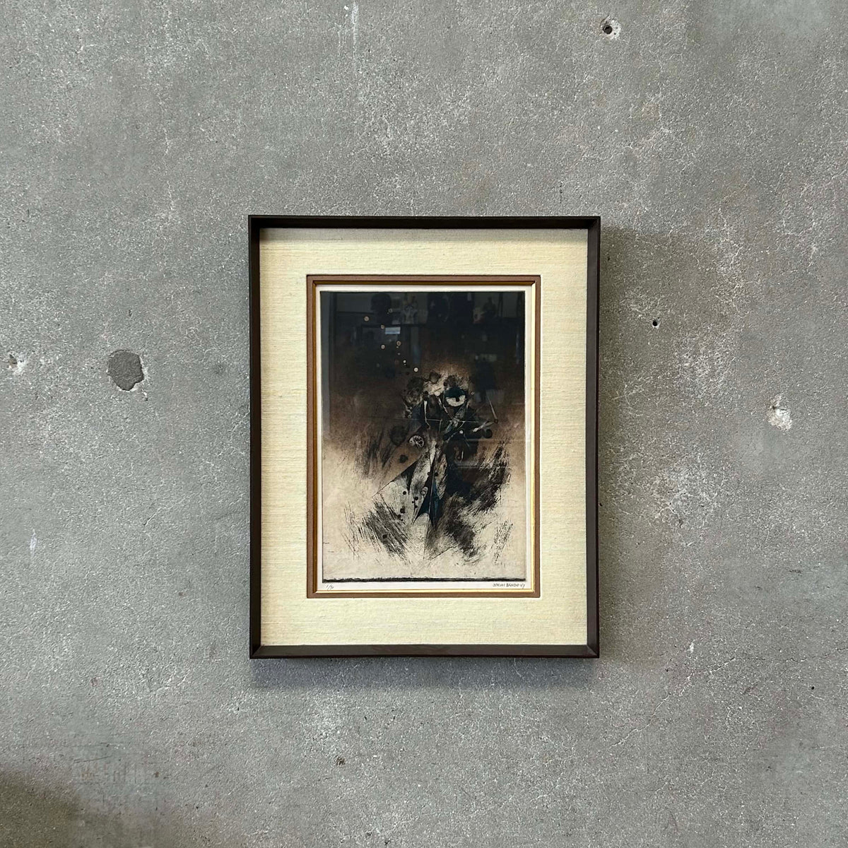 Mid Century Modern 1967 1/30 Etching Bando Soichi Listed