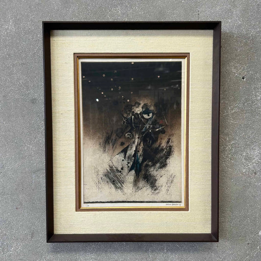 Mid Century Modern 1967 1/30 Etching Bando Soichi Listed