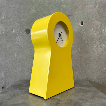 1995 Ikea Yellow Keyhole Shaped Wall Clock