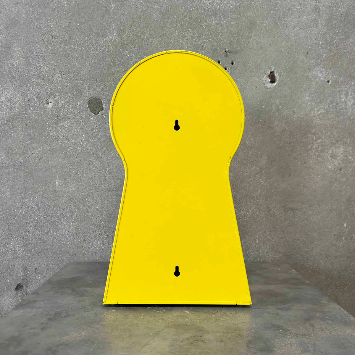 1995 Ikea Yellow Keyhole Shaped Wall Clock