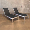 Pair of Modway Aluminum Mesh Chaise Lounge Chairs