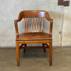 Classic Solid Walnut Bankers Chair - Made in 1947 By W.H. Gunlocke Chair Co.