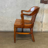 Classic Solid Walnut Bankers Chair - Made in 1947 By W.H. Gunlocke Chair Co.