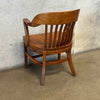 Classic Solid Walnut Bankers Chair - Made in 1947 By W.H. Gunlocke Chair Co.