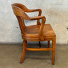 Classic Solid Walnut Bankers Chair - Made in 1947 By W.H. Gunlocke Chair Co.