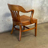 Classic Solid Walnut Bankers Chair - Made in 1947 By W.H. Gunlocke Chair Co.