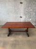 Vintage 1970's Trestle Dining Table