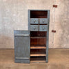 Rustic Vintage Chimney Style Cupboard w/ Four Drawer & Three Shelves