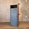 Rustic Vintage Chimney Style Cupboard w/ Four Drawer & Three Shelves