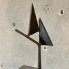 Geometric Metal Sculpture Signed