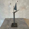 Geometric Metal Sculpture Signed
