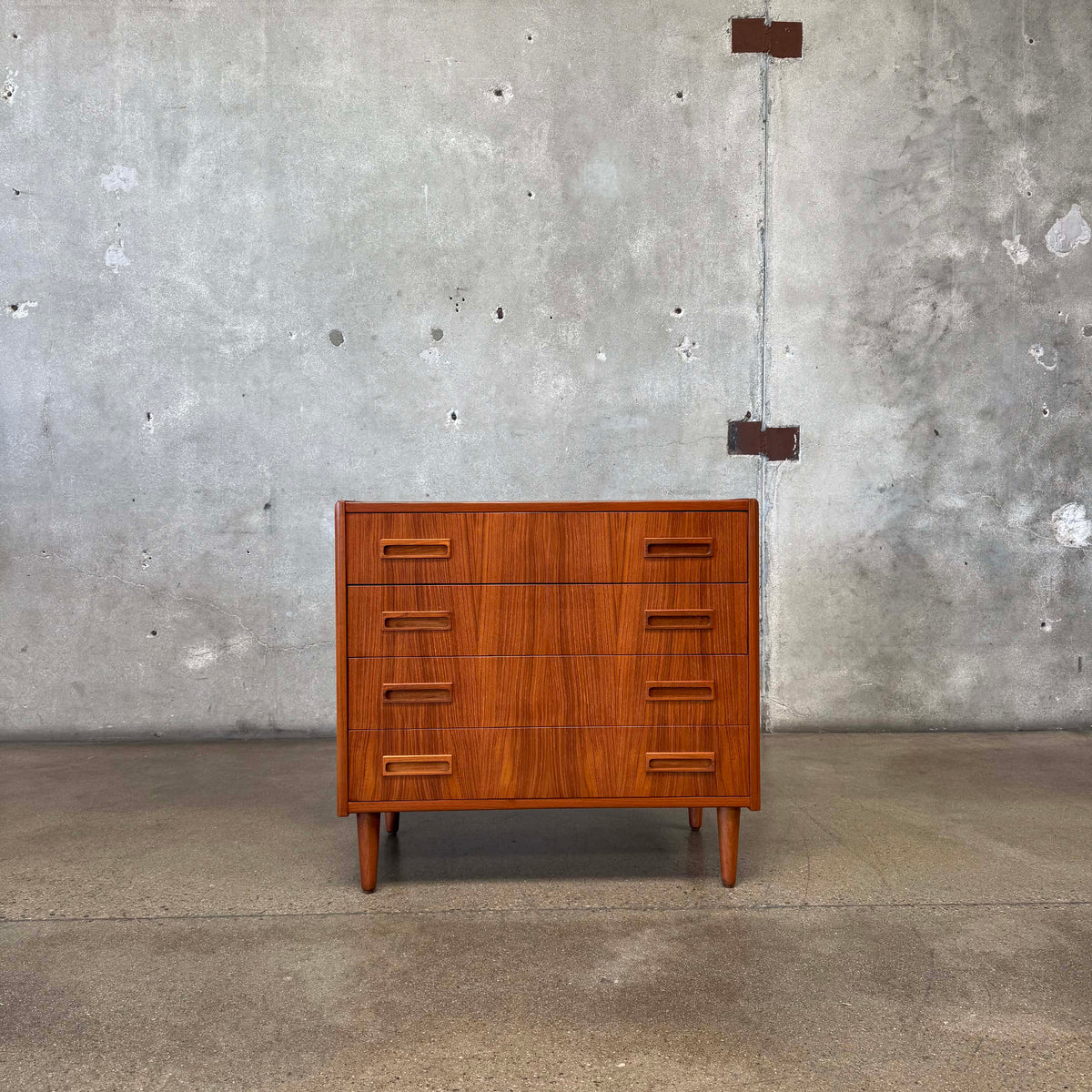 Danish Modern Four Drawer Teak Dresser