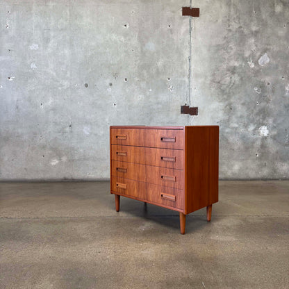 Danish Modern Four Drawer Teak Dresser