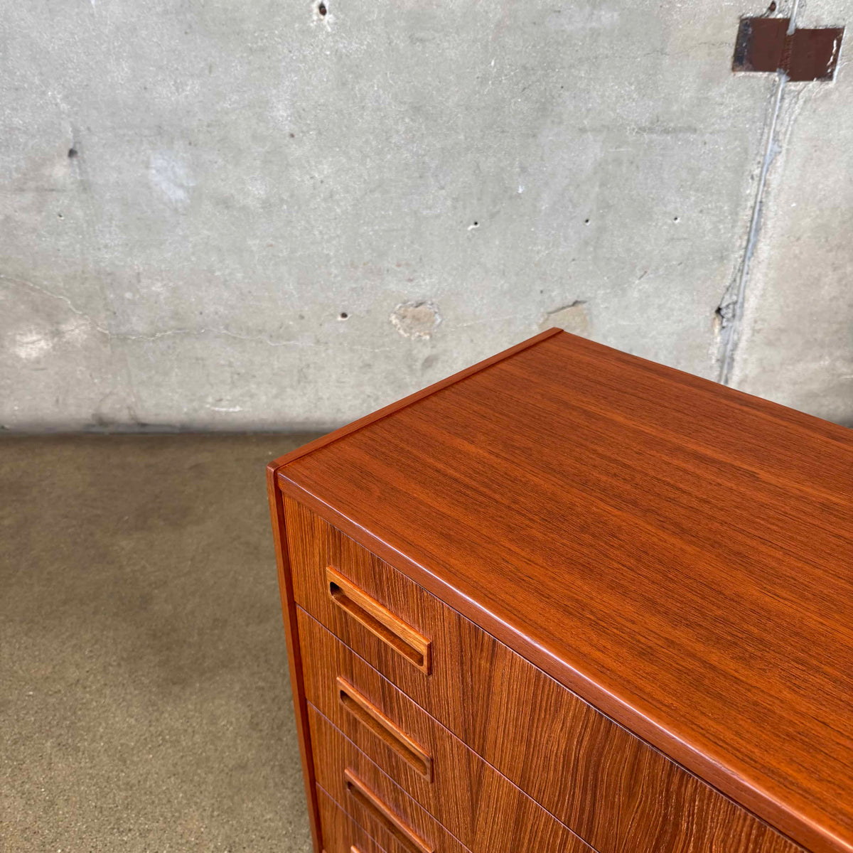 Danish Modern Four Drawer Teak Dresser