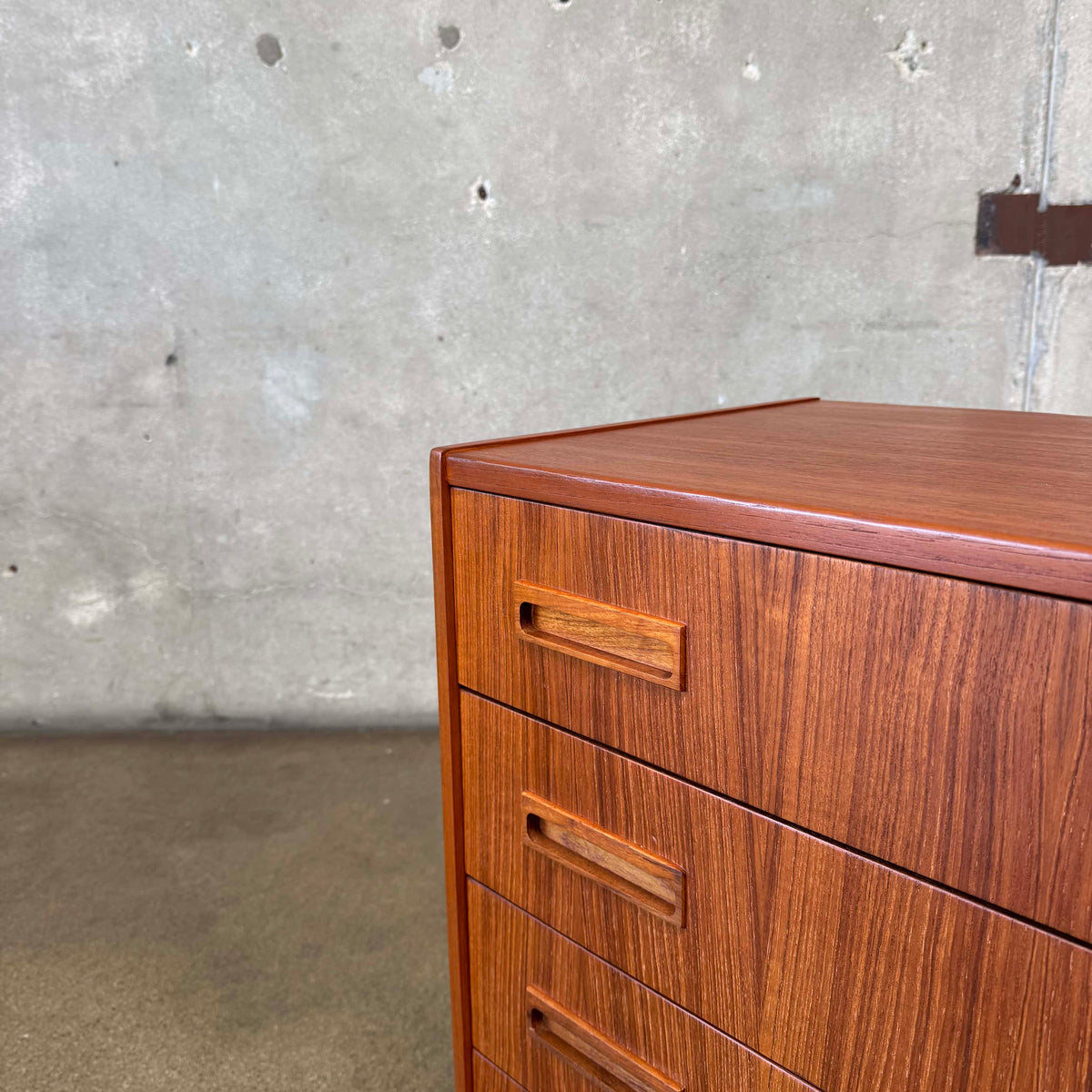 Danish Modern Four Drawer Teak Dresser