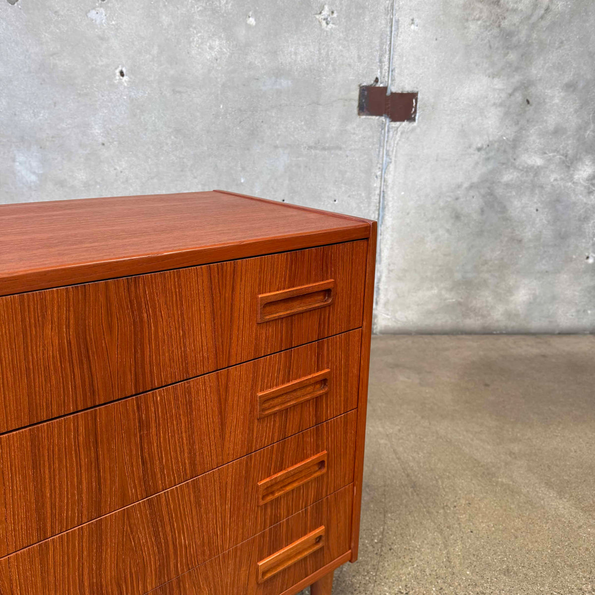 Danish Modern Four Drawer Teak Dresser