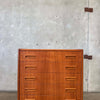 Danish Modern Teak Seven Drawer Highboy Dresser