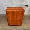 Danish Modern Teak Seven Drawer Highboy Dresser