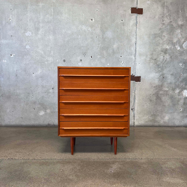 mid century modern tallboy dresser Mid-Century 5-Drawer Highboy by Hooker Furniture luxurious walnut with bold grain Mid Century Modern Walnut Highboy